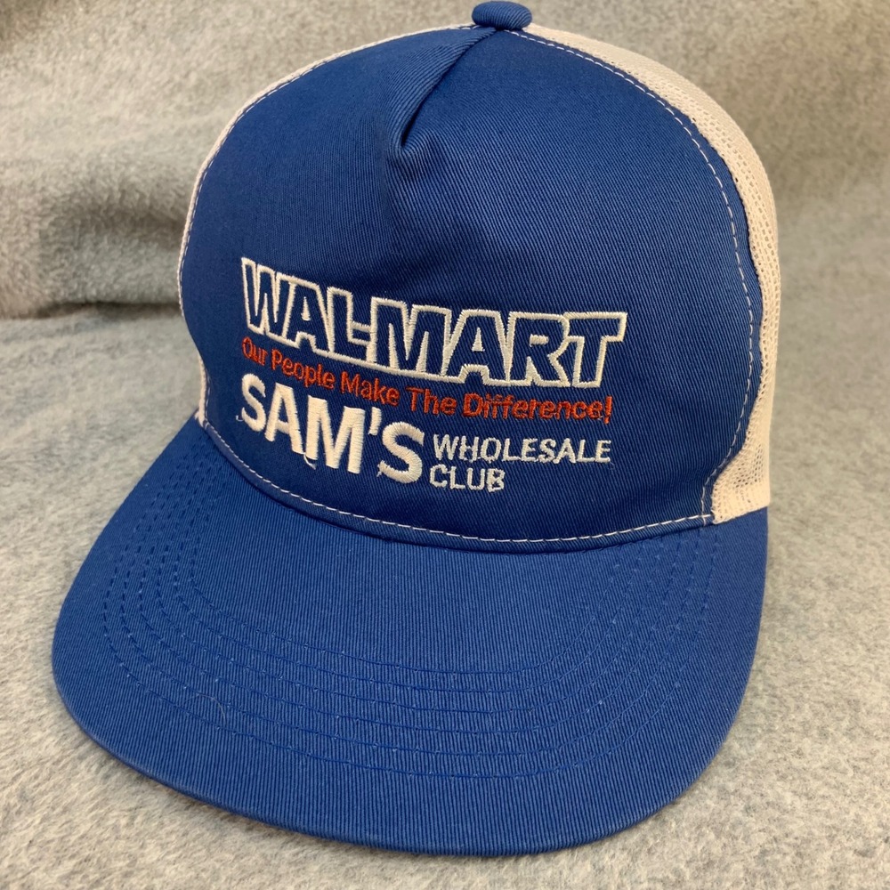 Walmart Sam's Wholesale Club Mens Blue Trucker Hat Snapback Mesh OSFM